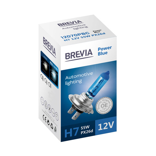 

Галогенова лампа Brevia H7 12V 55W PX26d Power Blue CP