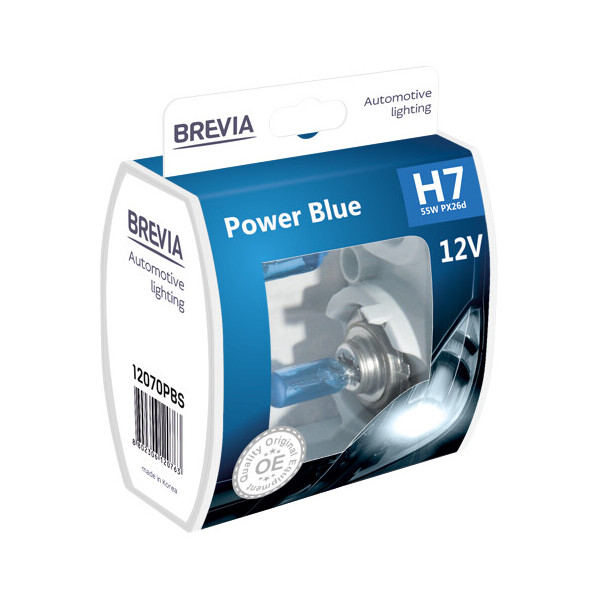

Галогенова лампа Brevia H7 12V 55W PX26d Power Blue S2