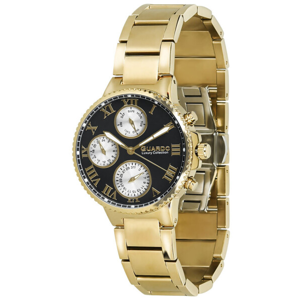 

Часы наручные женские Guardo Гуардо Luxury Stainless Steel кварцевые цвет корпуса золотой (S00503-3)