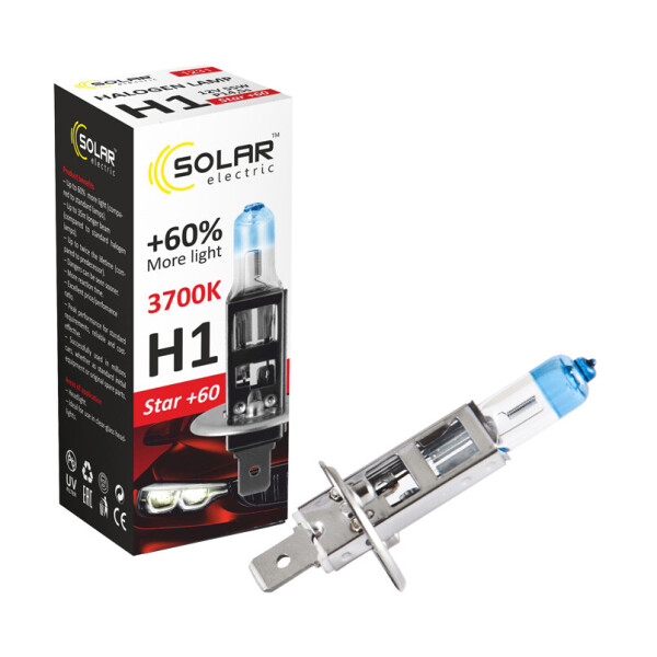 

Галогенова лампа Solar H1 12V 55W P14,5s Starlight +60%