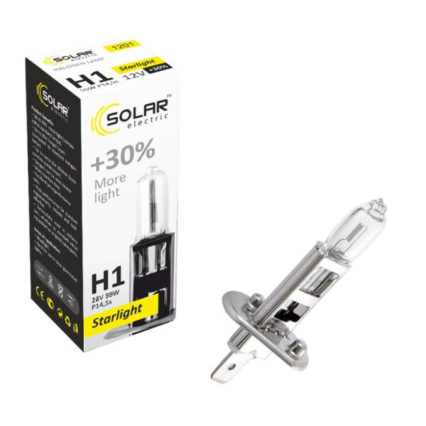 

Галогенова лампа Solar H1 12V 55W P14.5s Starlight +30%