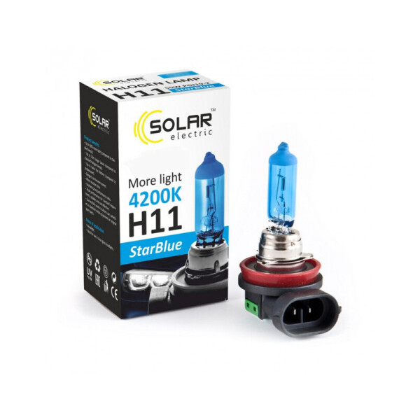 

Галогенова лампа Solar H11 12V 55W PGJ19-2 StarBlue 4200K