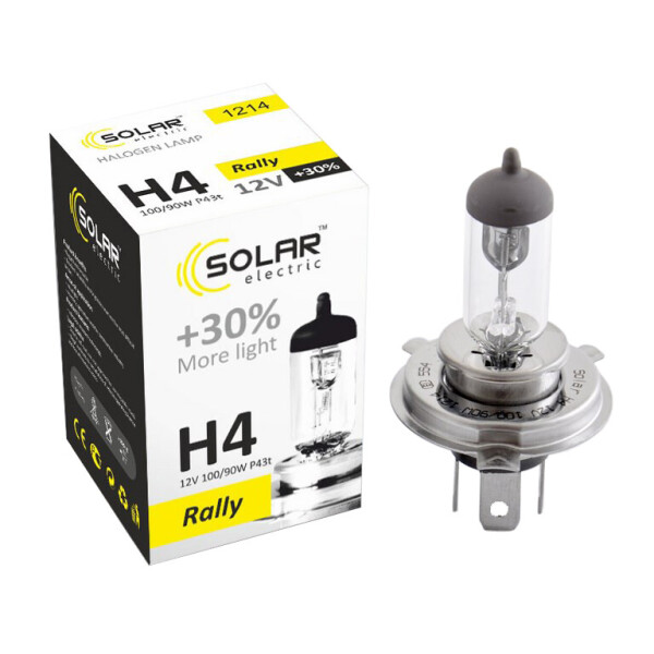 

Галогенова лампа Solar H4 12V 100/90W P43t-38 Starlight +30%