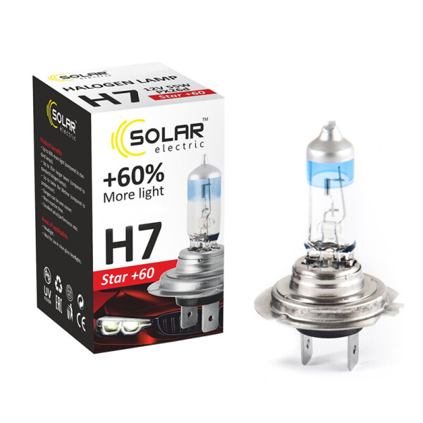 

Галогенова лампа Solar H7 12V 55W PX26d Starlight +60%, SET