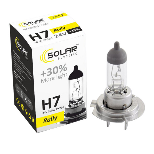 

Галогенова лампа Solar H7 24V 100W PX26d Starlight +30%