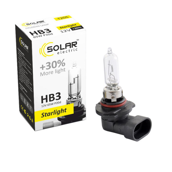 

Галогенова лампа Solar HB3 12V 65W P20d Starlight +30%