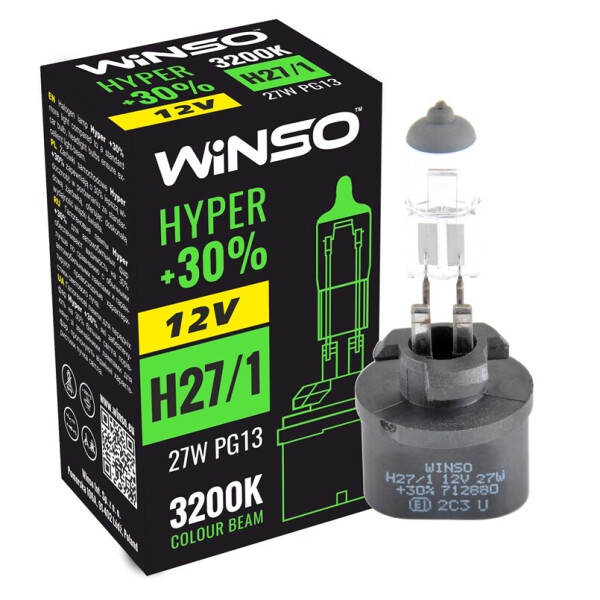

Галогенова лампа Winso H27/1 12V 27W PG13 HYPER +30%