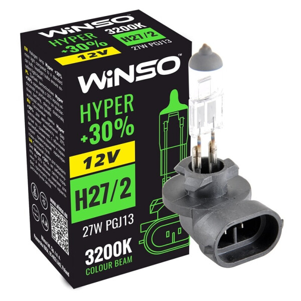 

Галогенова лампа Winso H27/2 12V 27W PGJ13 HYPER +30%