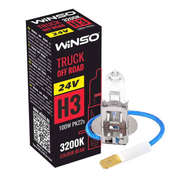 

Галогенова лампа Winso H3 24V 100W PK22s TRUCK OFF ROAD