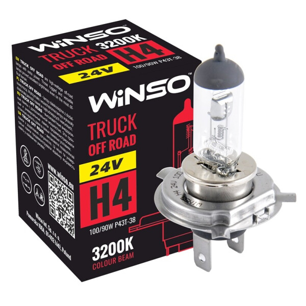 

Галогенова лампа Winso H4 24V 100/90W P43t-38 TRUCK OFF ROAD