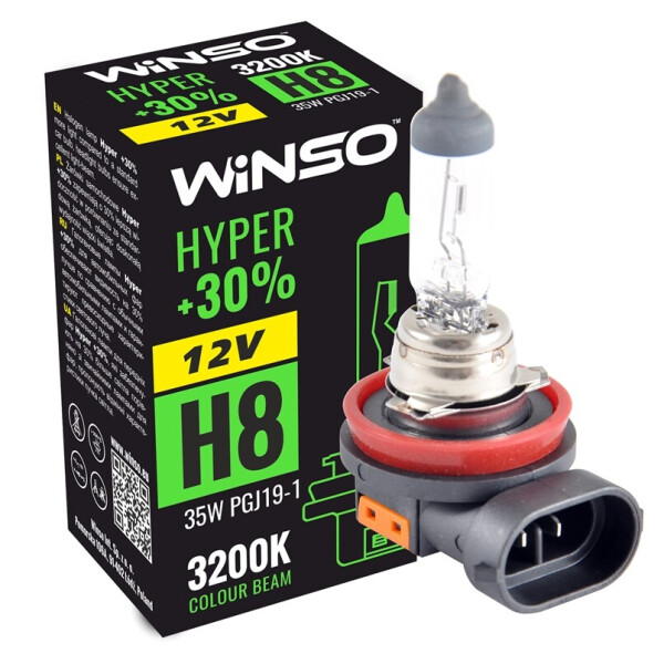 

Галогенова лампа Winso H8 12V 35W PGJ19-1 HYPER +30%