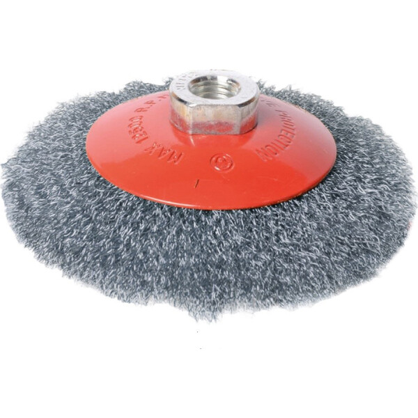 

Щетка конусная MasterTool D125 мм. М14. 19-8212