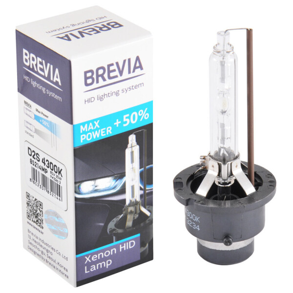 

Ксенонова лампа Brevia D2S +50%, 4300K, 85V, 35W PK32d-2, 1шт