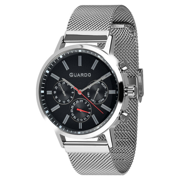 

Часы наручные мужские Guardo Гуардо Premium Metallic кварц цвет корпуса серебряный (012077-2)