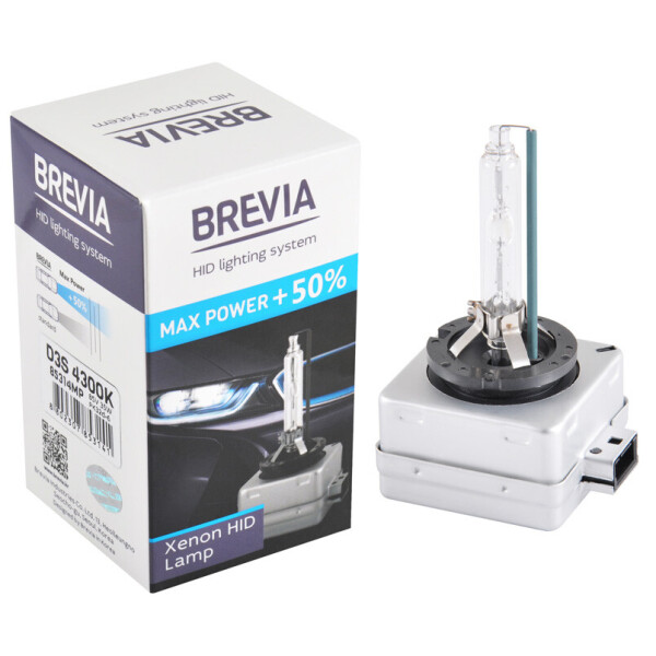

Ксенонова лампа Brevia D3S +50%, 4300K, 42V, 35W PK32d-6, 1шт