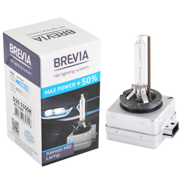 

Ксенонова лампа Brevia D3S +50%, 5500K, 42V, 35W PK32d-6, 1шт