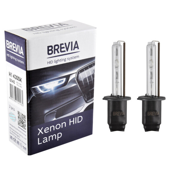 

Ксенонова лампа Brevia H1 4300K, 85V, 35W P14.5s KET, 2шт