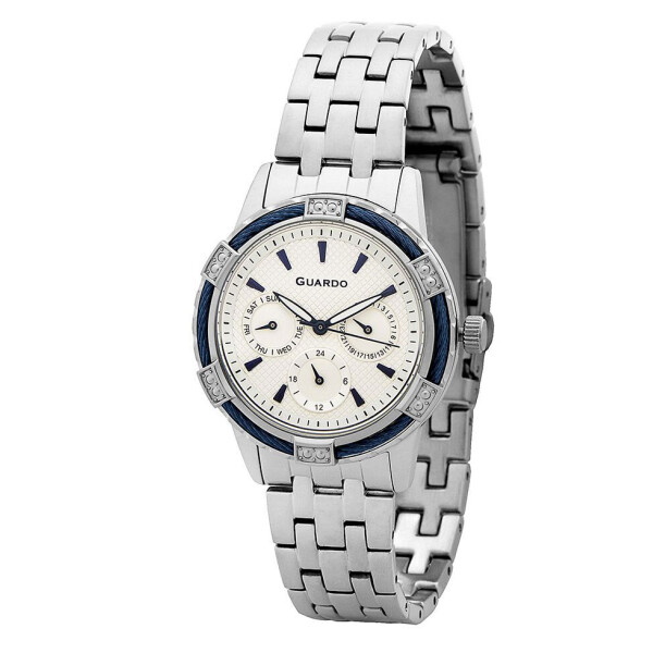 

Часы наручные женские Guardo Гуардо Premium Metallic кварц корпус серебряный (B01356-1)