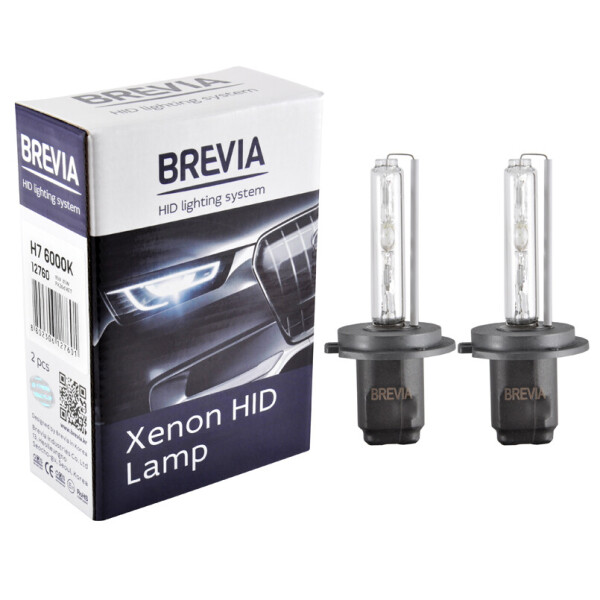 

Ксенонова лампа Brevia H7 6000K, 85V, 35W PX26d KET, 2шт