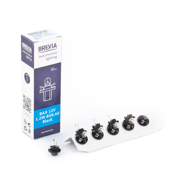 

Лампа розжарювання Brevia BAX 12V 1.2W BX8.4d Black CP