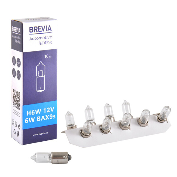 

Лампа розжарювання Brevia H6W 12V 6W BA9s CP