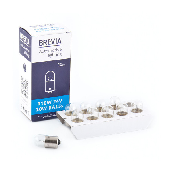 

Лампа розжарювання Brevia R10W 24V 10W BA15s CP