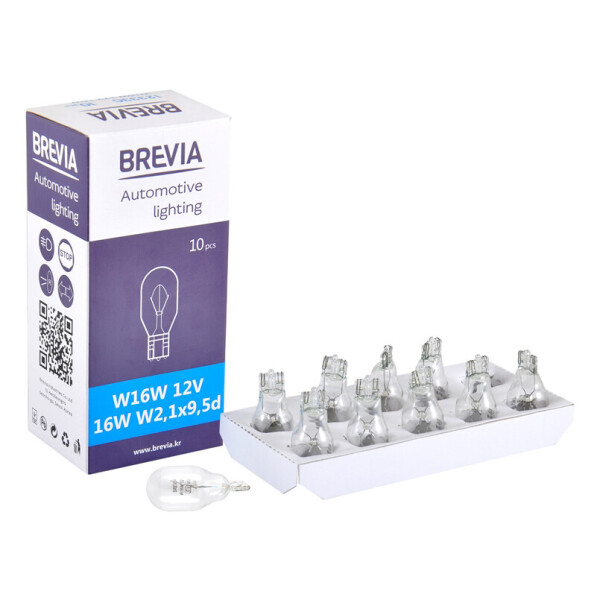 

Лампа розжарювання Brevia W16W 12V 16W W2,1x9,5d CP