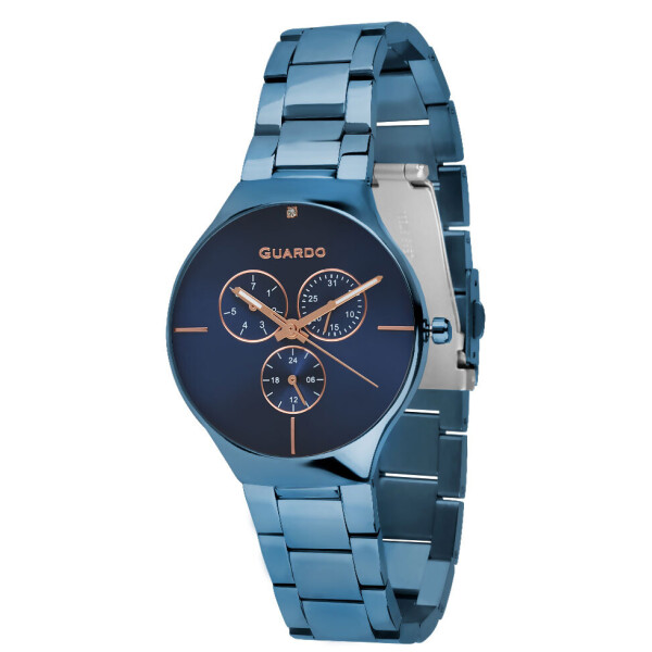 

Часы наручные женские Guardo Гуардо Premium Metallic кварц цвет корпуса синий (B01398(1)-7)