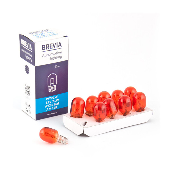 

Лампа розжарювання Brevia WY21W 12V 21W WX3x16d AMBER CP