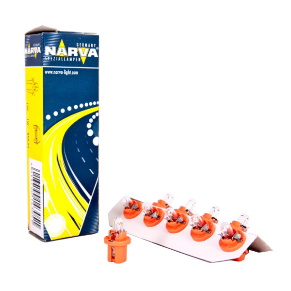 

Лампа розжарювання Narva 12V 1,0W BX8,5D Orange