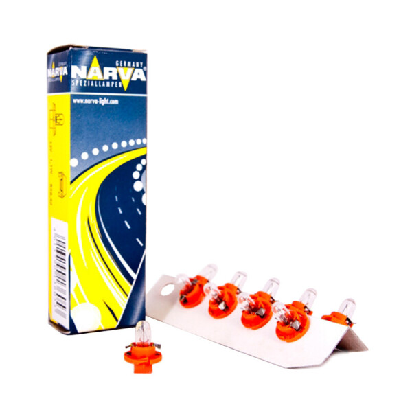 

Лампа розжарювання Narva 12V 1,1W BX8,4D Orange