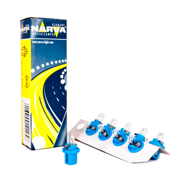 

Лампа розжарювання Narva 12V 1,2W BX8,4D Blue