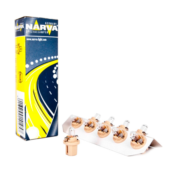 

Лампа розжарювання Narva 12V 1,5W B8,5D Beige