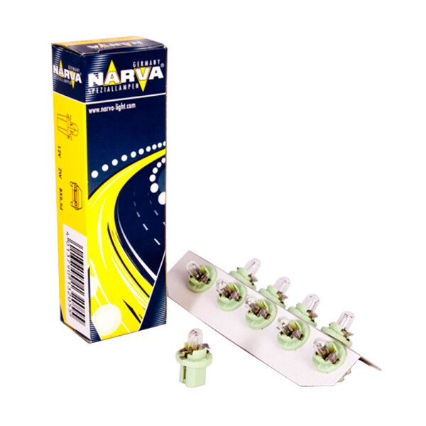 

Лампа розжарювання Narva 12V 2W B8.3D (BAX10S) Blue