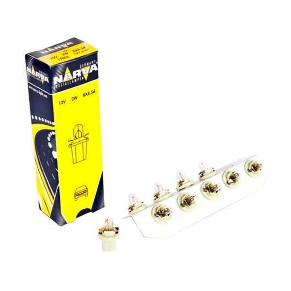 

Лампа розжарювання Narva 12V 2W BX8,5D Green