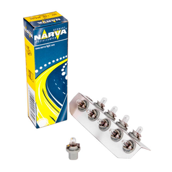 

Лампа розжарювання Narva 24V 1.2W B8.5d (BAX10D) Grey