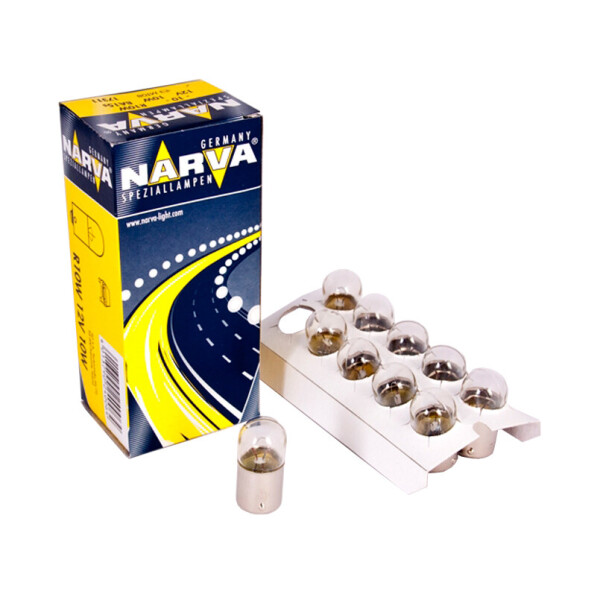 

Лампа розжарювання Narva R10W 12V 10W BA15s