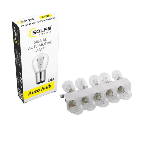 

Лампа розжарювання Solar P21/5W 24V 21/5W BAY15d, 10шт