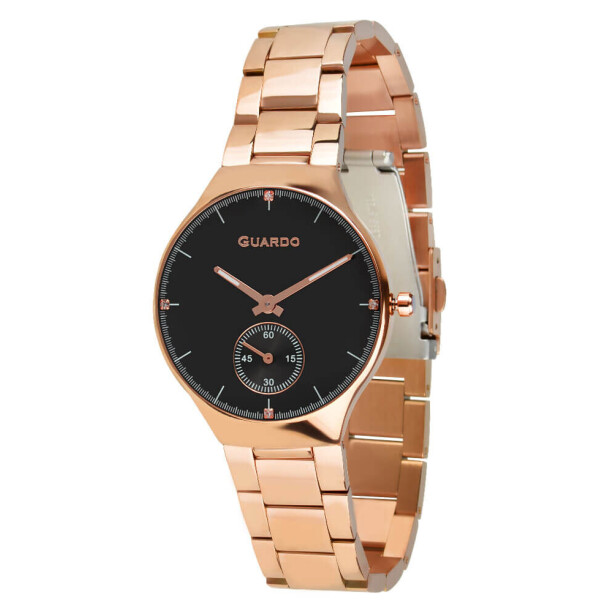 

Часы наручные женские Guardo Гуардо Premium Metallic кварц корпус розовое золото (B01398(2)-4)