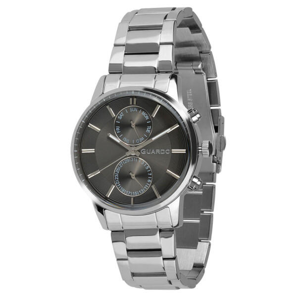 

Часы наручные мужские Guardo Гуардо Premium Metallic кварц корпус серебряный (B01068-2)