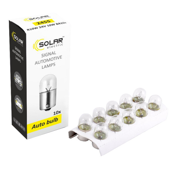 

Лампа розжарювання Solar R10W 24V 10W BA15s, 10шт