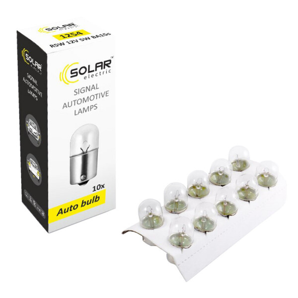 

Лампа розжарювання Solar R5W 12V 5W BA15s, 10шт