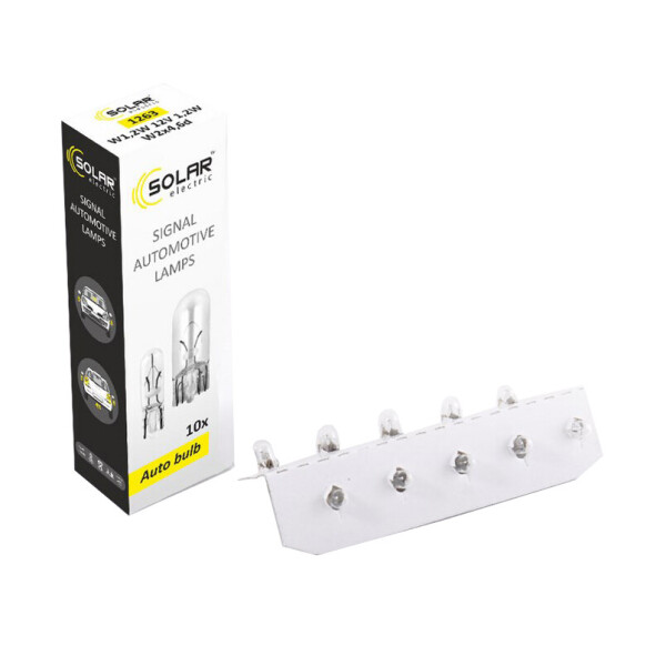 

Лампа розжарювання Solar W1.2W 12V 1.2W W2x4.6d, 10шт