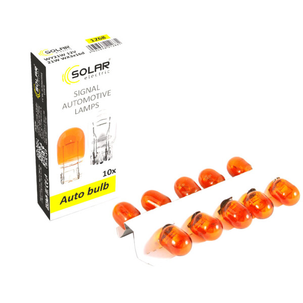 

Лампа розжарювання Solar WY21W AMBER 12V W3x16d, 10шт