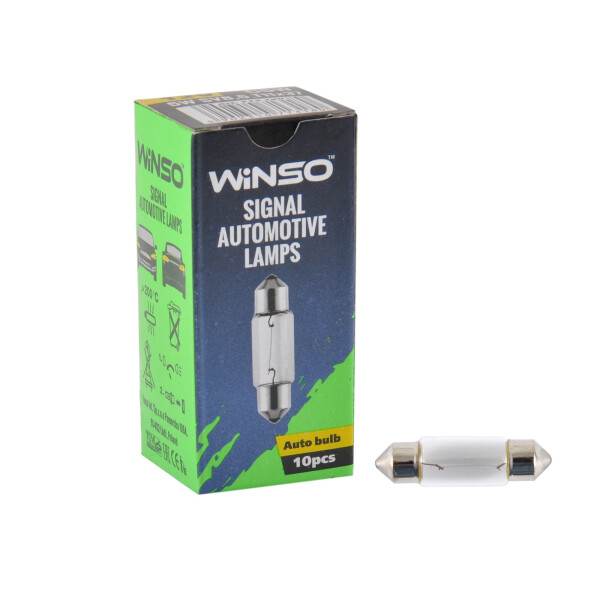 

Лампа розжарювання Winso 12V C5W 5W SV8.5 T11x37, 10шт