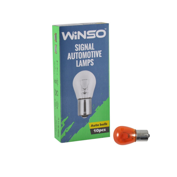 

Лампа розжарювання Winso 12V PY21W 21W BAU15s Amber, 10шт