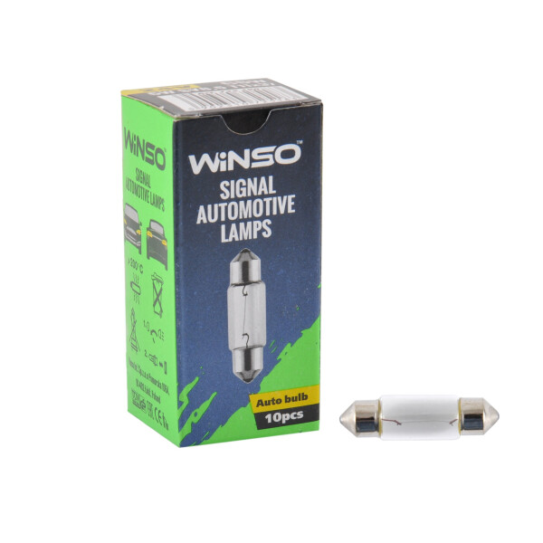 

Лампа розжарювання Winso 24V C5W 5W SV8.5 T11*37, 10шт