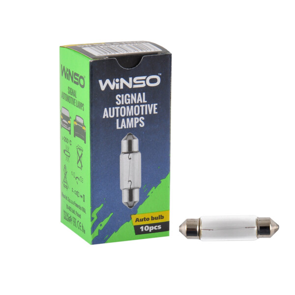 

Лампа розжарювання Winso 24V C5W 5W SV8.5 T11*41, 10шт