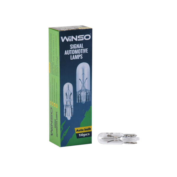 

Лампа розжарювання Winso 24V W1.2W 1.2W W2x4.6d, 10шт