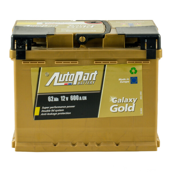 

Акумулятор Autopart Galaxy Gold 62 Ah/12V Ca-Ca [+ -]